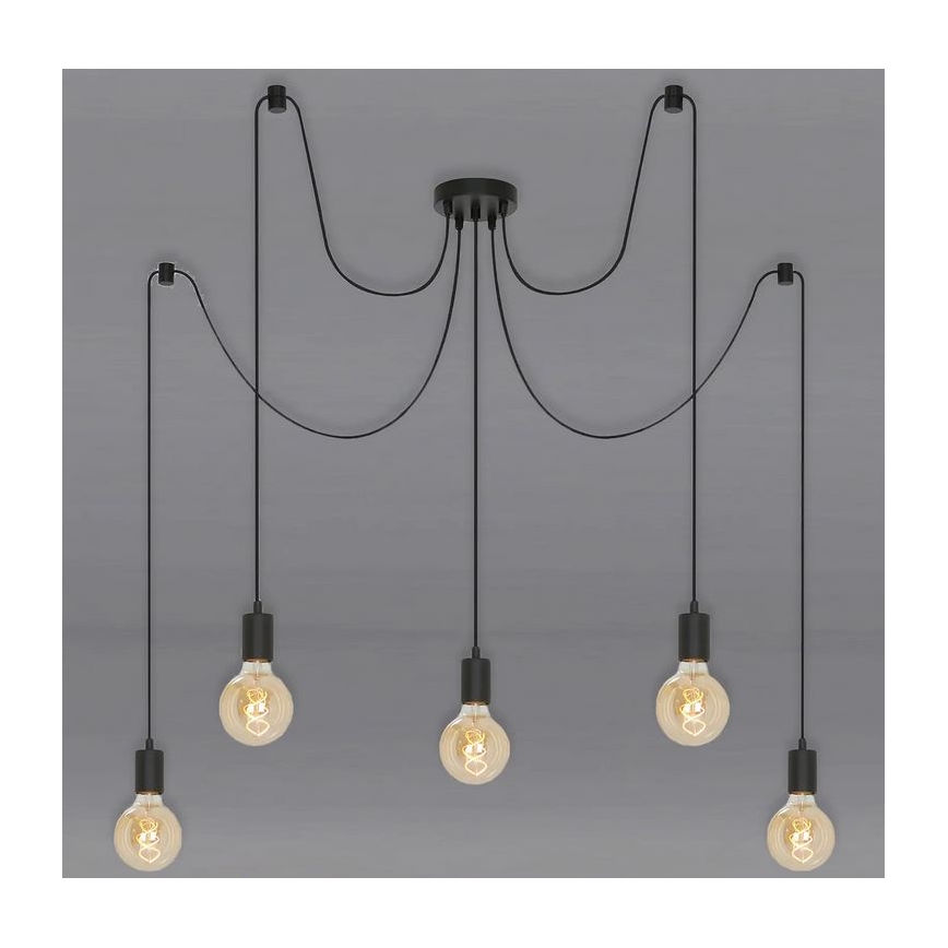 Briloner 4104-055 - Żyrandol na lince 5xE27/60W/230V