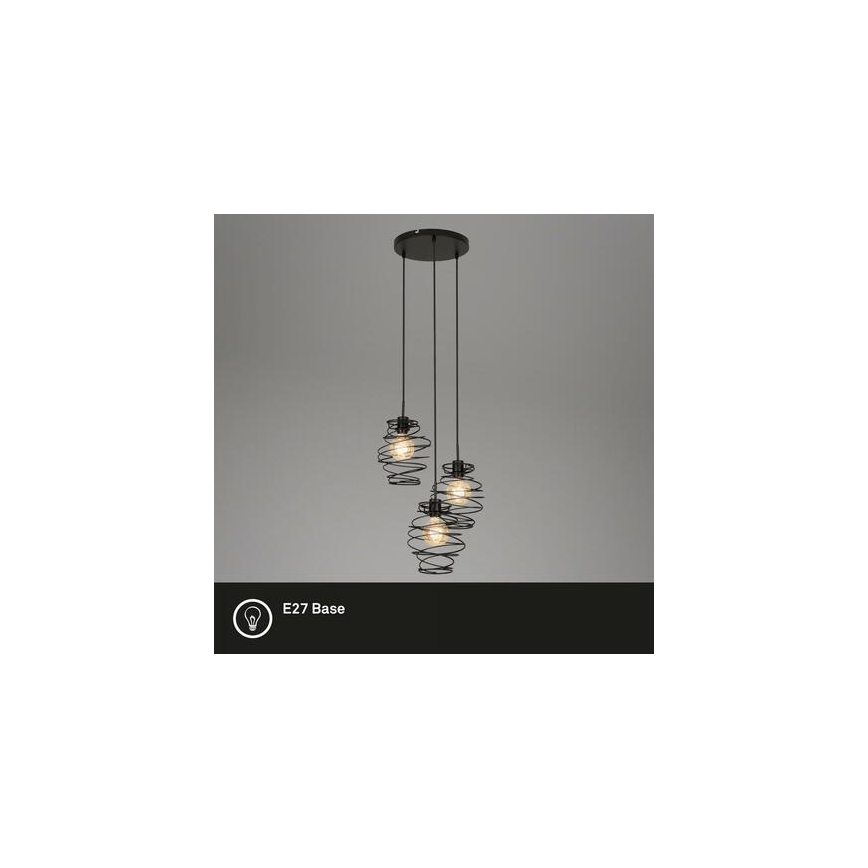 Briloner 4870-035 - Lampa wisząca na linkach 3xE27/60W/230V