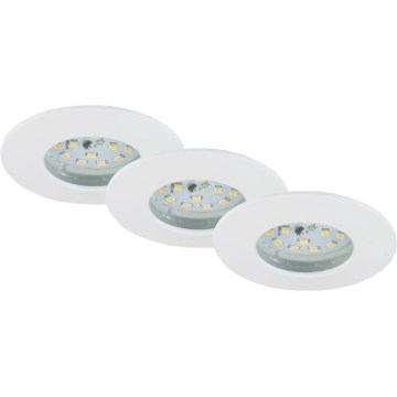 Briloner 6994-036 - Zestaw 3x LED wpuszczanych opraw sufitowych do łazienki LED/5W/230V IP44