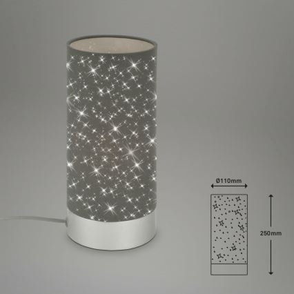 Briloner 7028-014 - Lampa stołowa STARRY SKY 1xE14/25W/230V szara