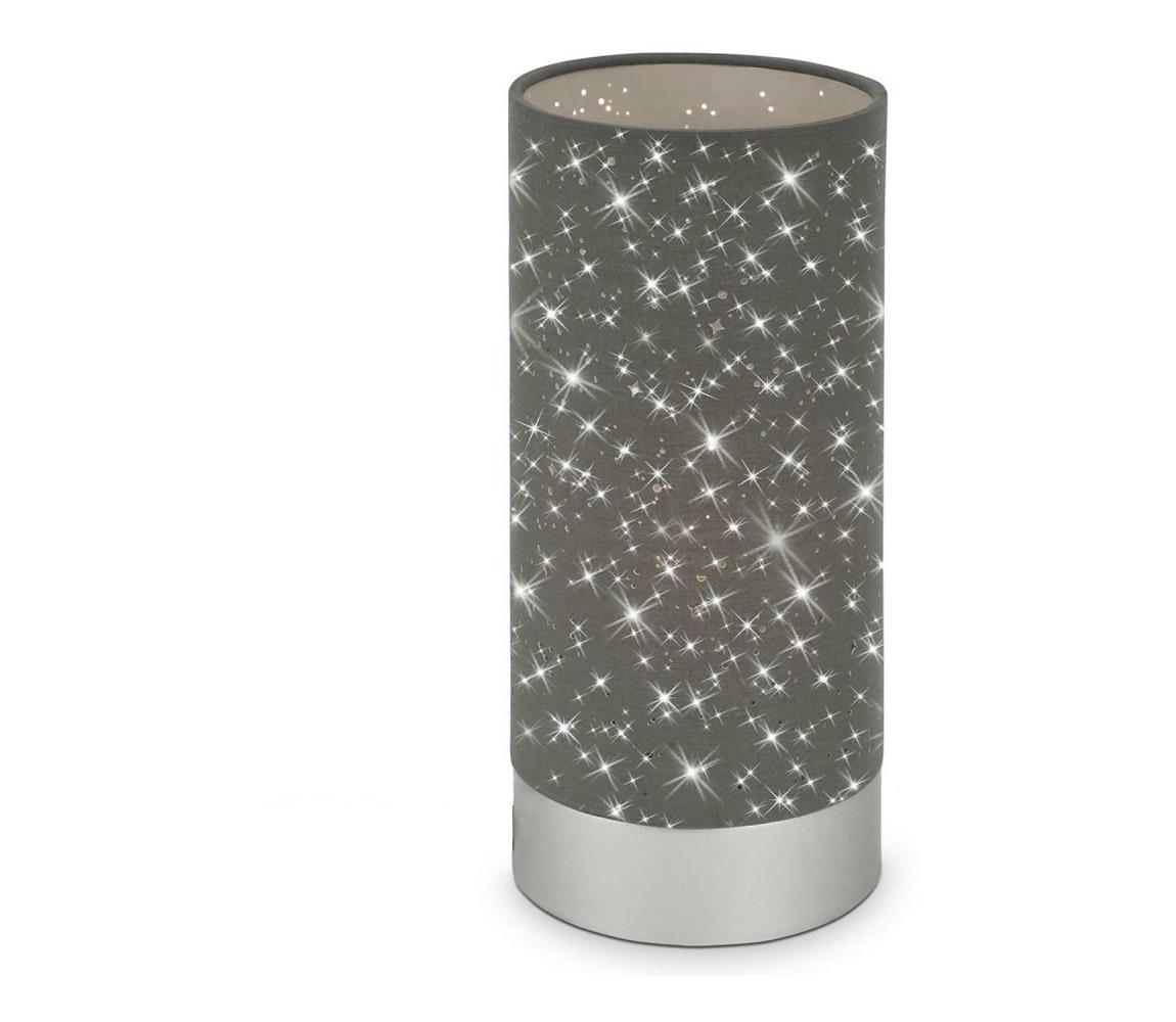 Briloner 7028-014 - Lampa stołowa STARRY SKY 1xE14/25W/230V szara