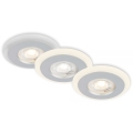 Briloner 7039034 - ZESTAW 3x LED wpuszczane oprawy sufitowe do łazienki LED/5W/230V IP44 matowy chrom