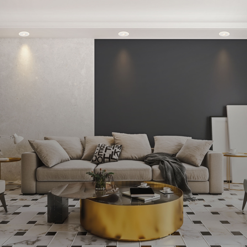 Briloner 7039036 - ZESTAW 3x LED: wpuszczana oprawa sufitowa do łazienki, LED/5W/230V, IP44, biała