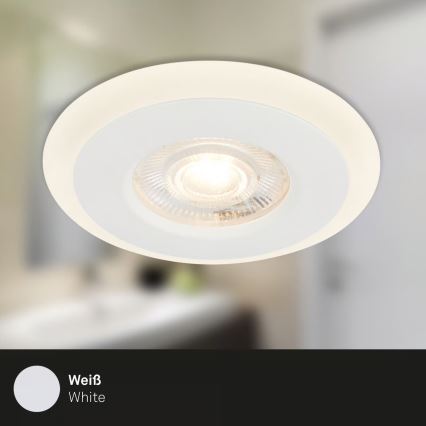 Briloner 7039036 - ZESTAW 3x LED: wpuszczana oprawa sufitowa do łazienki, LED/5W/230V, IP44, biała