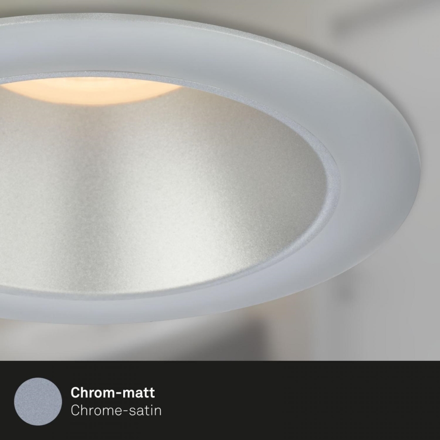 Briloner 7041-034 - ZESTAW 3x LED Łazienkowa oprawa wpuszczana LED/4,9W/230V IP44 srebrny