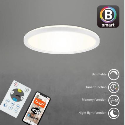 Briloner 7058-016 - Lampa ściemnialna LED SLIM LED/18W/230V 2700-6500K Wi-Fi Tuya + pilot zdalnego sterowania