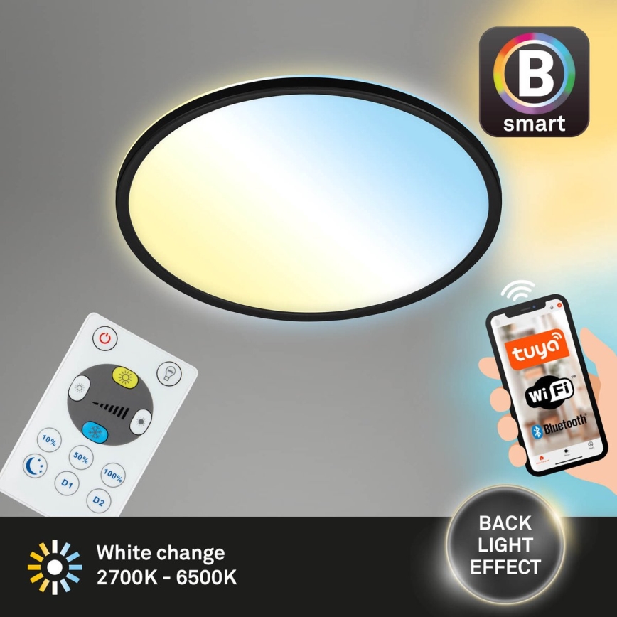Briloner 7059-015 - LED Plafon ściemnialny SLIM LED/22W/230V 2700-6500K Wi-Fi Tuya + pilot zdalnego sterowania