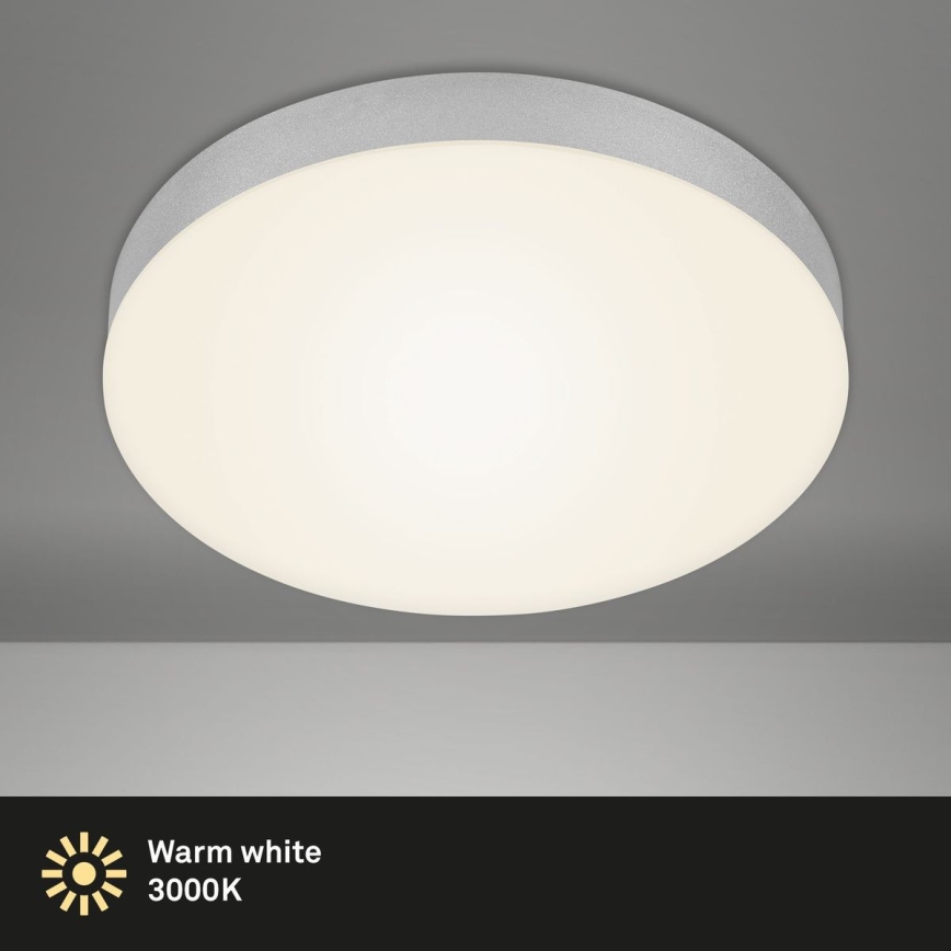 Briloner 7066-014 - LED Plafon FLAME LED/21W/230V 3000K srebrny śr. 28,7 cm