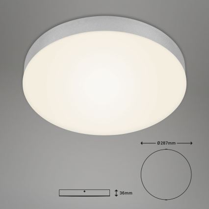 Briloner 7066-014 - LED Plafon FLAME LED/21W/230V 3000K srebrny śr. 28,7 cm