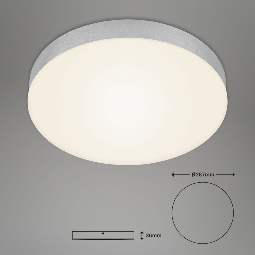 Briloner 7066-014 - LED Plafon FLAME LED/21W/230V 3000K srebrny śr. 28,7 cm