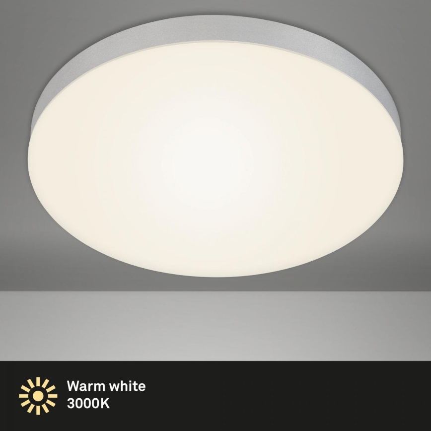 Briloner 7068-014 - LED Plafon FLAME LED/24,5W/230V 3000K śr. 38 cm srebrny
