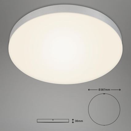 Briloner 7068-014 - LED Plafon FLAME LED/24,5W/230V 3000K śr. 38 cm srebrny