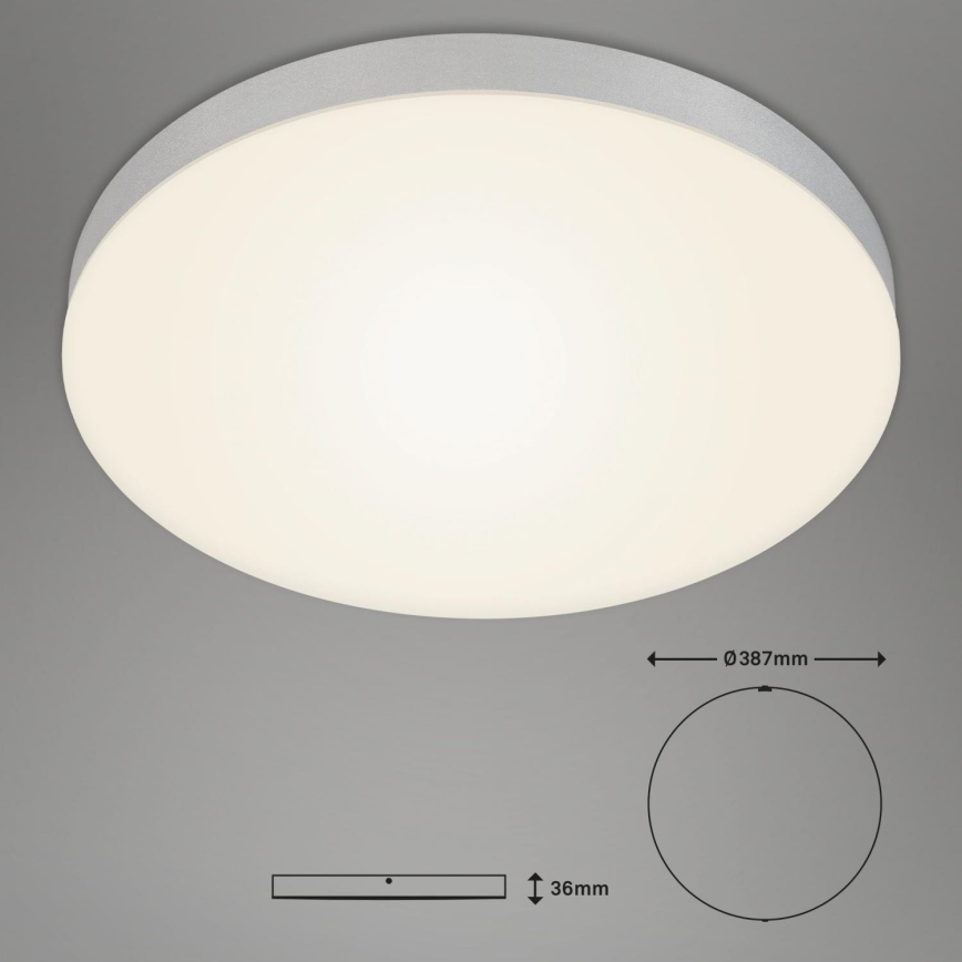 Briloner 7068-014 - LED Plafon FLAME LED/24,5W/230V 3000K śr. 38 cm srebrny
