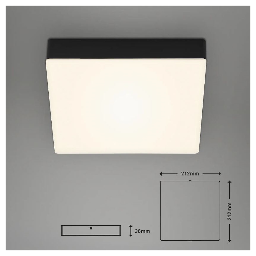 Briloner 7070-015 - LED Plafon FLAME LED/16W/230V czarne