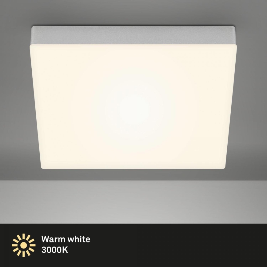 Briloner 7071-014 - LED Plafon FLAME LED/21W/230V 3000K 28,7x28,7 cm srebrny