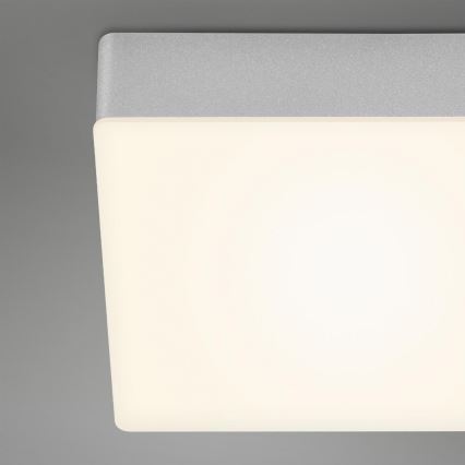 Briloner 7071-014 - LED Plafon FLAME LED/21W/230V 3000K 28,7x28,7 cm srebrny