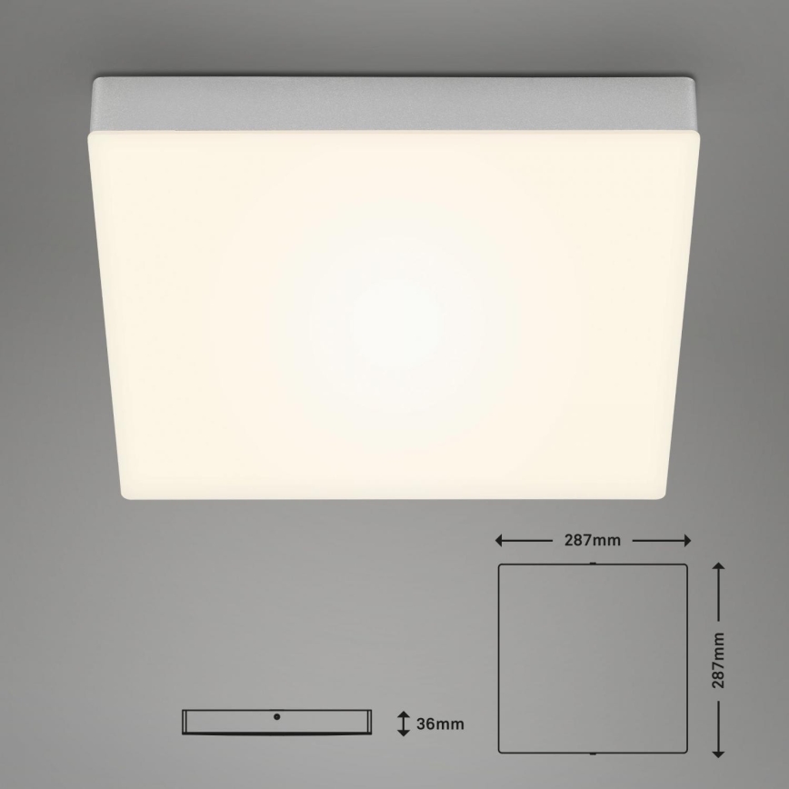 Briloner 7071-014 - LED Plafon FLAME LED/21W/230V 3000K 28,7x28,7 cm srebrny