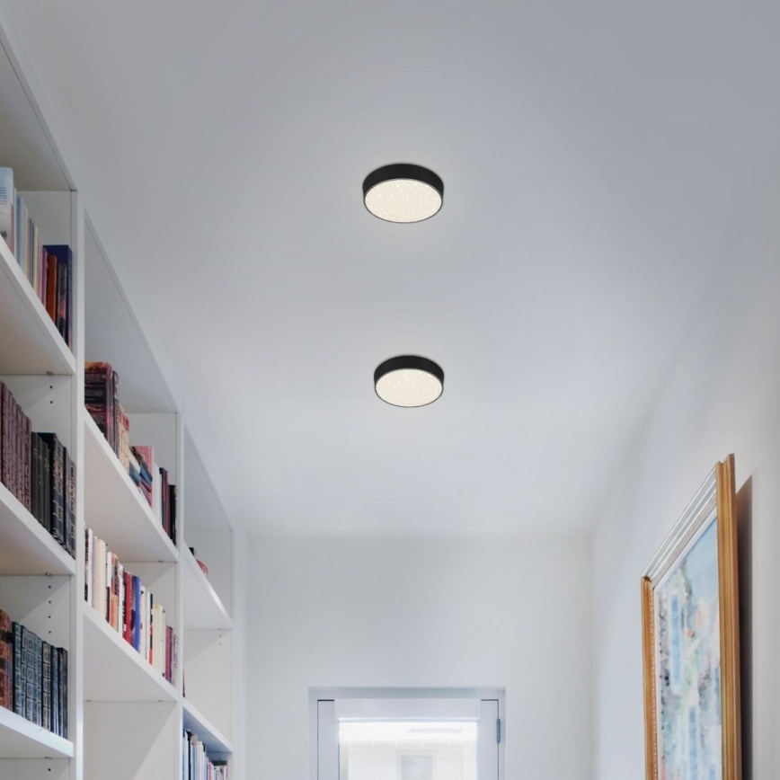 Briloner 7072-415 - LED Plafon STAR SKY LED/11W/230V 4000K śr. 15 cm czarny