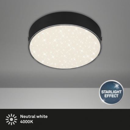 Briloner 7072-415 - LED Plafon STAR SKY LED/11W/230V 4000K śr. 15 cm czarny
