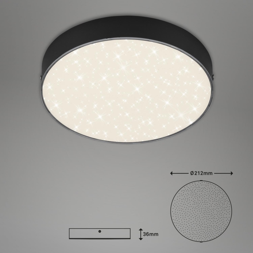 Briloner 7073-415 - LED Plafon STAR SKY LED/16W/230V 4000K śr. 21 cm czarny