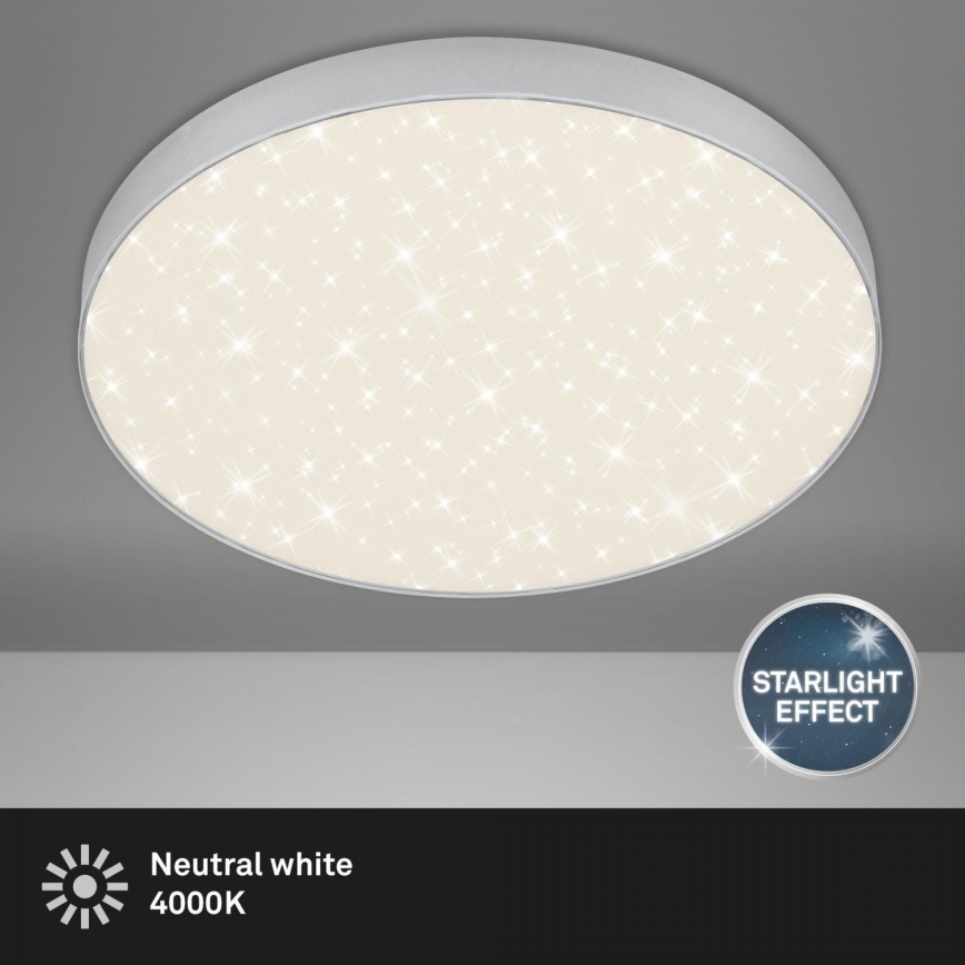Briloner 7075-414 - LED Plafon STAR SKY LED/24,5W/230V 4000K śr. 38 cm srebrny