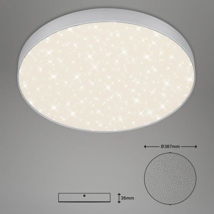 Briloner 7075-414 - LED Plafon STAR SKY LED/24,5W/230V 4000K śr. 38 cm srebrny