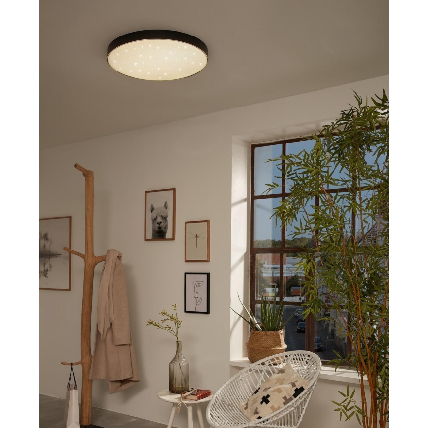 Briloner 7075-415 - LED Plafon STAR SKY LED/24,5W/230V 4000K śr. 38 cm czarny