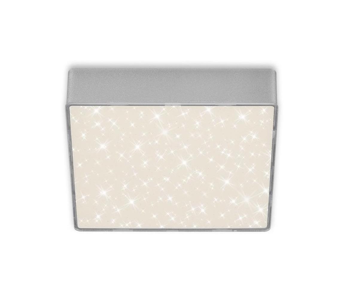 Briloner 7076-414 -LED Plafon STAR SKY LED/11W/230V 15x15 cm srebrny