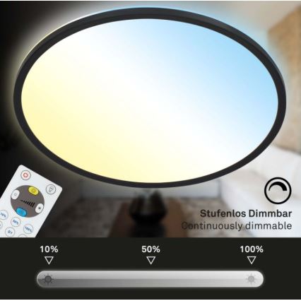Briloner 7079-015 - LED sufitowa lampa ściemnialna SLIM LED/18W/230V 2700-6500K + pilot do zdalnego sterowania