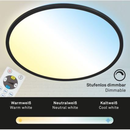 Briloner 7079-015 - LED sufitowa lampa ściemnialna SLIM LED/18W/230V 2700-6500K + pilot do zdalnego sterowania