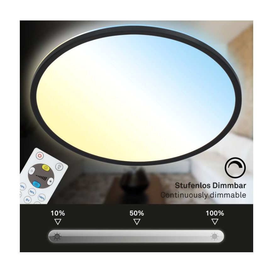 Briloner 7079-015 - LED Plafon ściemnialny SLIM LED/18W/230V 2700-6500K + Pilot zdalnego sterowania
