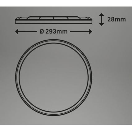 Briloner 7079-016 - LED Plafon ściemnialny SLIM LED/18W/230V 2700-6500K + Pilot zdalnego sterowania