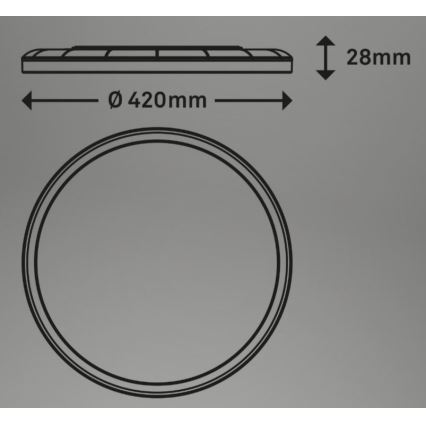 Briloner 7080-015 - LED Plafon ściemnialny SLIM LED/22W/230V 2700-6500K + Pilot zdalnego sterowania