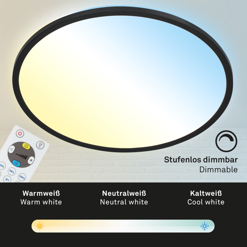 Briloner 7080-015 - LED regulowane oświetlenie sufitowe SLIM LED/22W/230V 2700-6500K + pilot do zdalnego sterowania