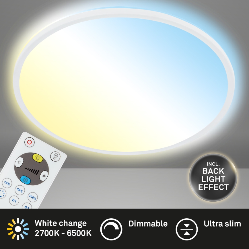 Briloner 7080-016 - LED Plafon ściemnialny SLIM LED/22W/230V 2700-6500K + pilot