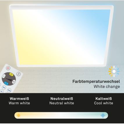 Briloner 7082-016 - LED regulowane oświetlenie sufitowe SLIM LED/22W/230V 2700-6500K + pilot do zdalnego sterowania