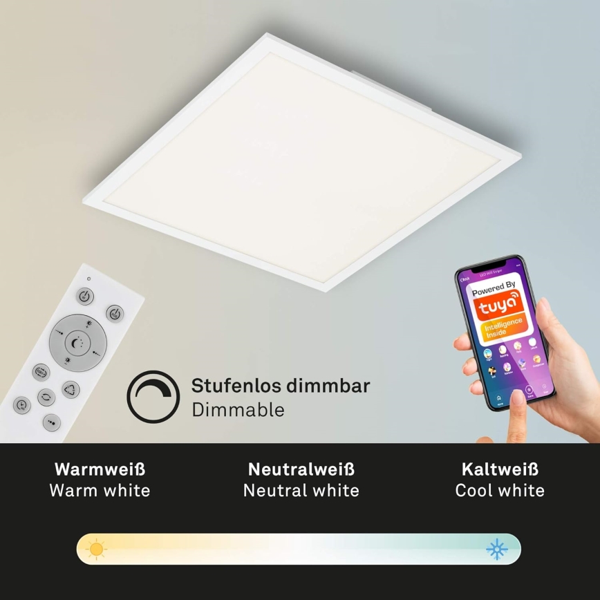 Briloner 7087-016 - LED RGBW Oświetlenie ściemnialne SMART LED/24W/230V 3000-6500K Wi-Fi Tuya + pilot zdalnego sterowania
