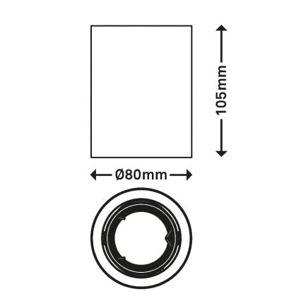 Briloner 7119-016 - LED Oświetlenie punktowe TUBE 1xGU10/5W/230V okrągły