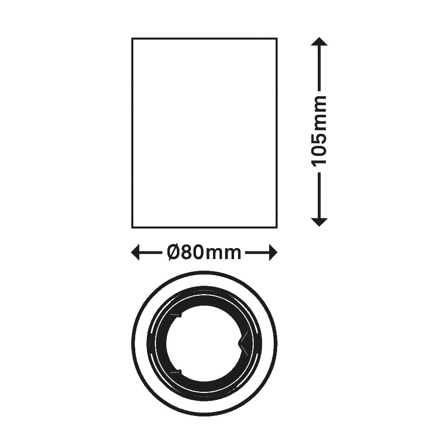 Briloner 7119-016 - LED Oświetlenie punktowe TUBE 1xGU10/5W/230V okrągły