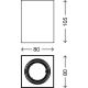 Briloner 7120-016 - LED Oświetlenie punktowe TUBE 1xGU10/5W/230V kanciasty
