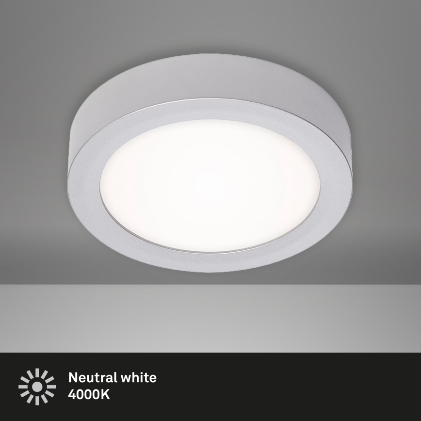 Briloner 7122-014 - Lampa sufitowa LED FIRE LED/11W/230V 3000K Ø 17 cm srebrna