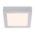 Briloner 7123-014 - LED lampa sufitowa FIRE LED/12W/230V 3000K 17x17cm srebrna