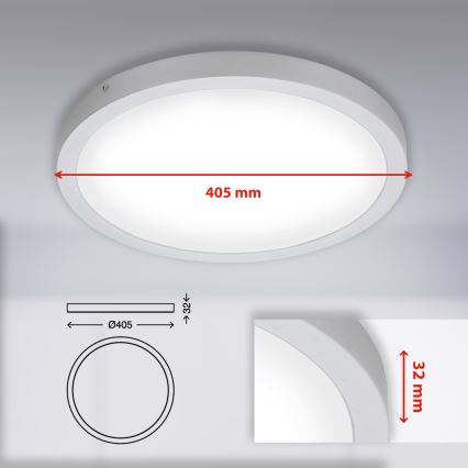 Briloner 7143-414 - LED Plafon FIRE LED/24,5W/230V 4000K