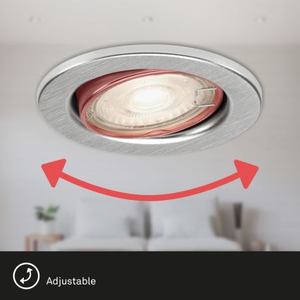 Briloner 7148-039-ZESTAW 3×LED Ściemnialne oświetlenie łazienkowe GU10/5,5W/230V IP23