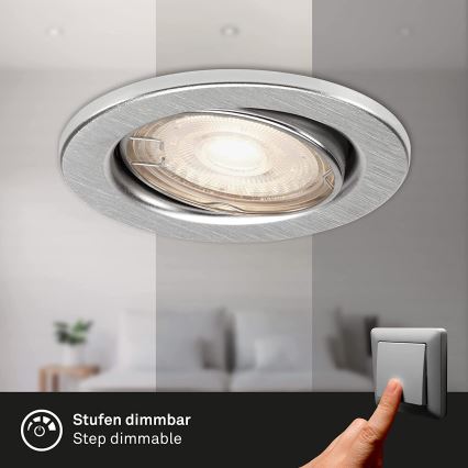 Briloner 7149-039 - ZESTAW 3xLED Ściemnialna lampa łazienkowa 1xGU10/5W/230V IP23