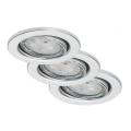 Briloner 7149-039 - ZESTAW 3xLED Ściemnialna lampa łazienkowa 1xGU10/5W/230V IP23