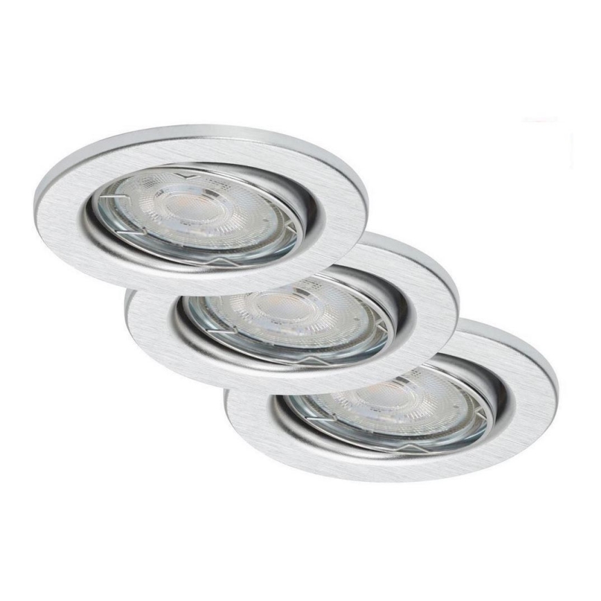 Briloner 7149-039 - ZESTAW 3xLED Ściemnialna lampa łazienkowa 1xGU10/5W/230V IP23