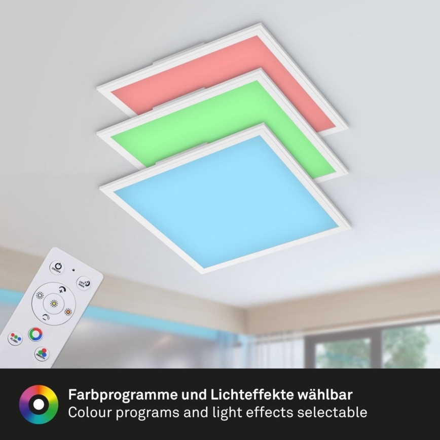 Briloner 7152-016 - LED RGB Panel natynkowy ściemnialny COLOUR LED/24W/230V 3000-6500K + pilot zdalnego sterowania