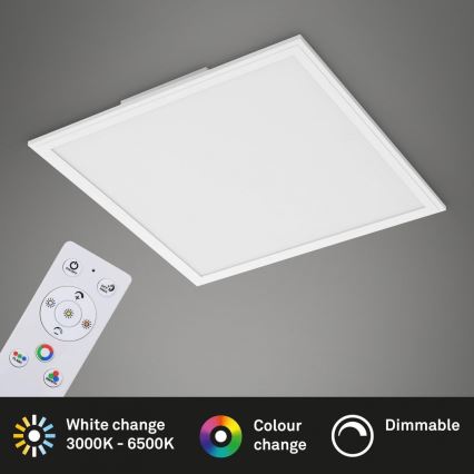Briloner 7152-016 - LED RGB Panel natynkowy ściemnialny COLOUR LED/24W/230V 3000-6500K + pilot zdalnego sterowania