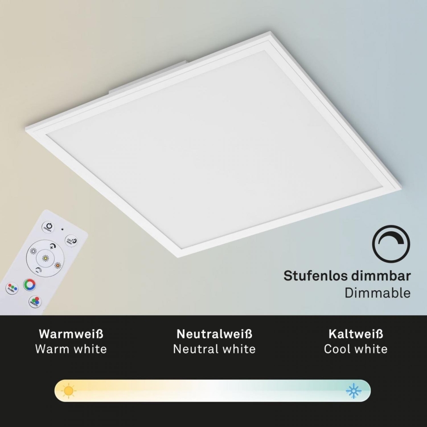Briloner 7152-016 - LED RGB Panel natynkowy ściemnialny COLOUR LED/24W/230V 3000-6500K + pilot zdalnego sterowania